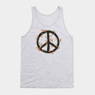 Blooming Peace Symbol Tank Top